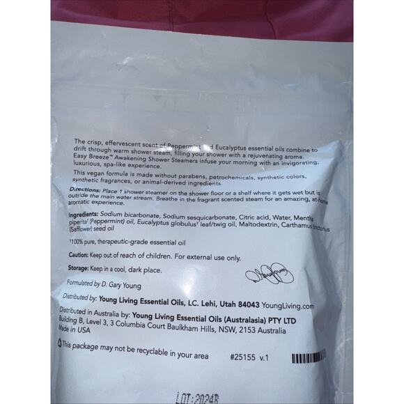 Young Living Essential Oils Easy Breeze Energizing Shower Steamers 4 oz 4 Count - Picture 4 of 4